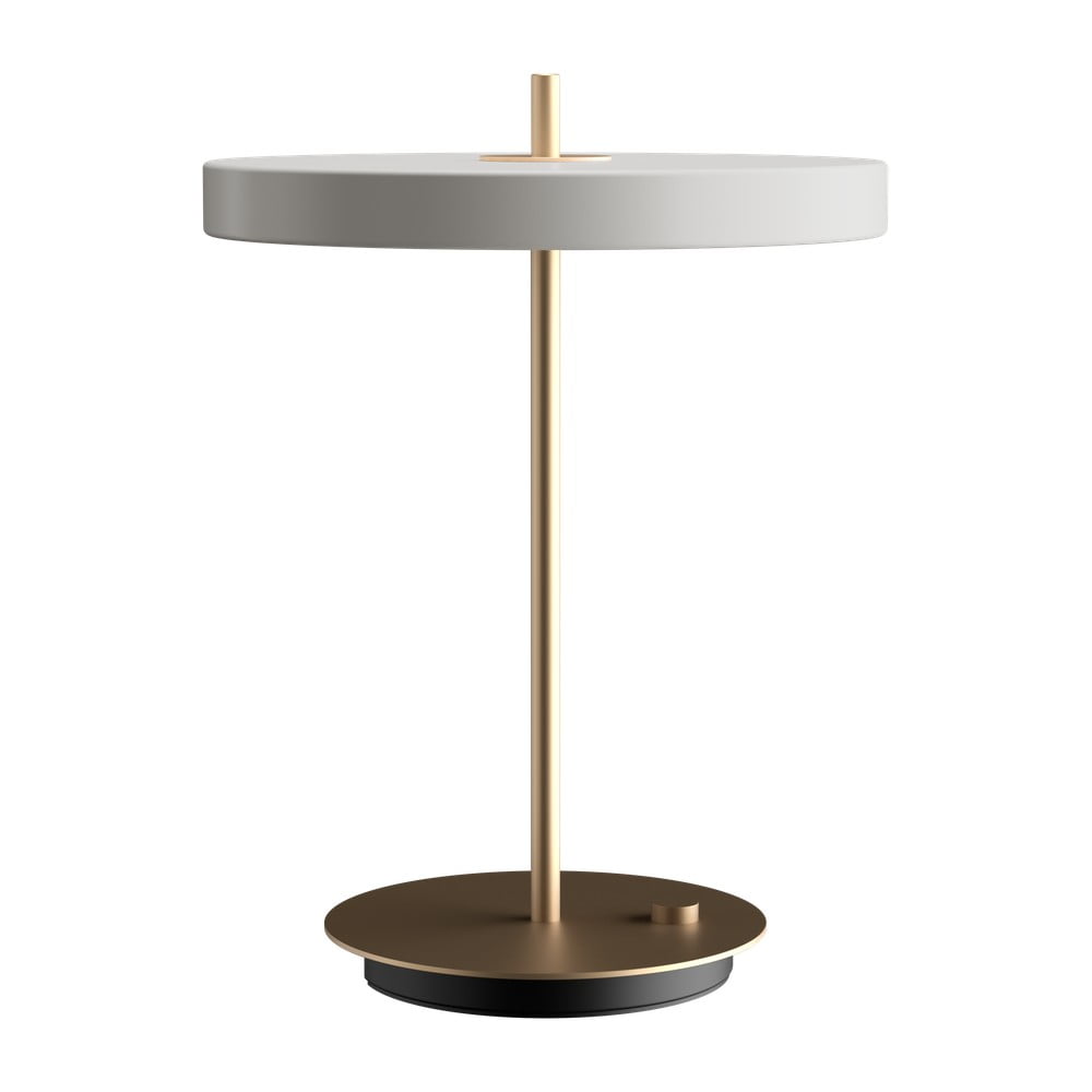 Fehér LED szabályozható asztali lámpa fém búrával (magasság 41