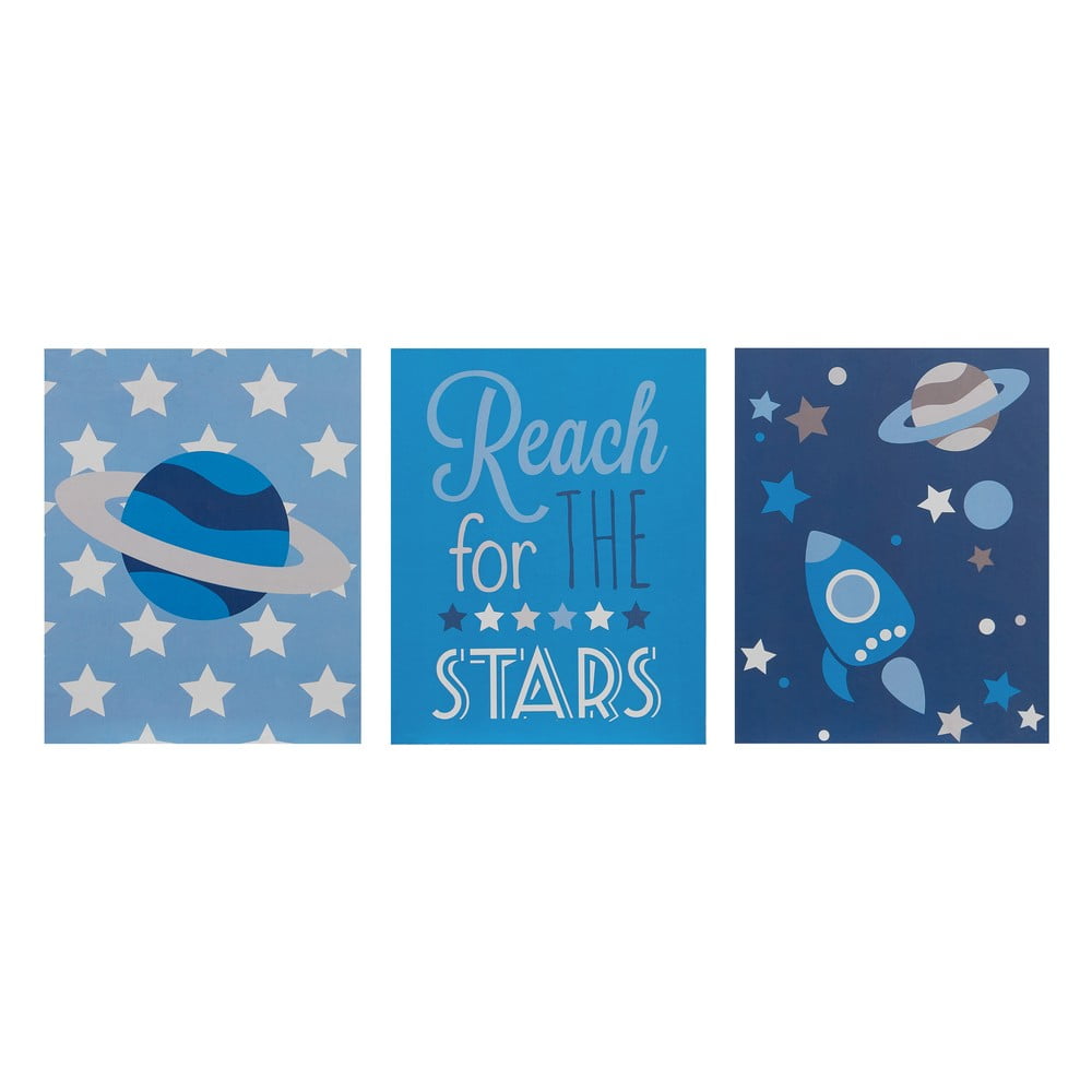 Gyerek kép készlet 3 db-os 16x20 cm Reach for the Stars – Premier Housewares