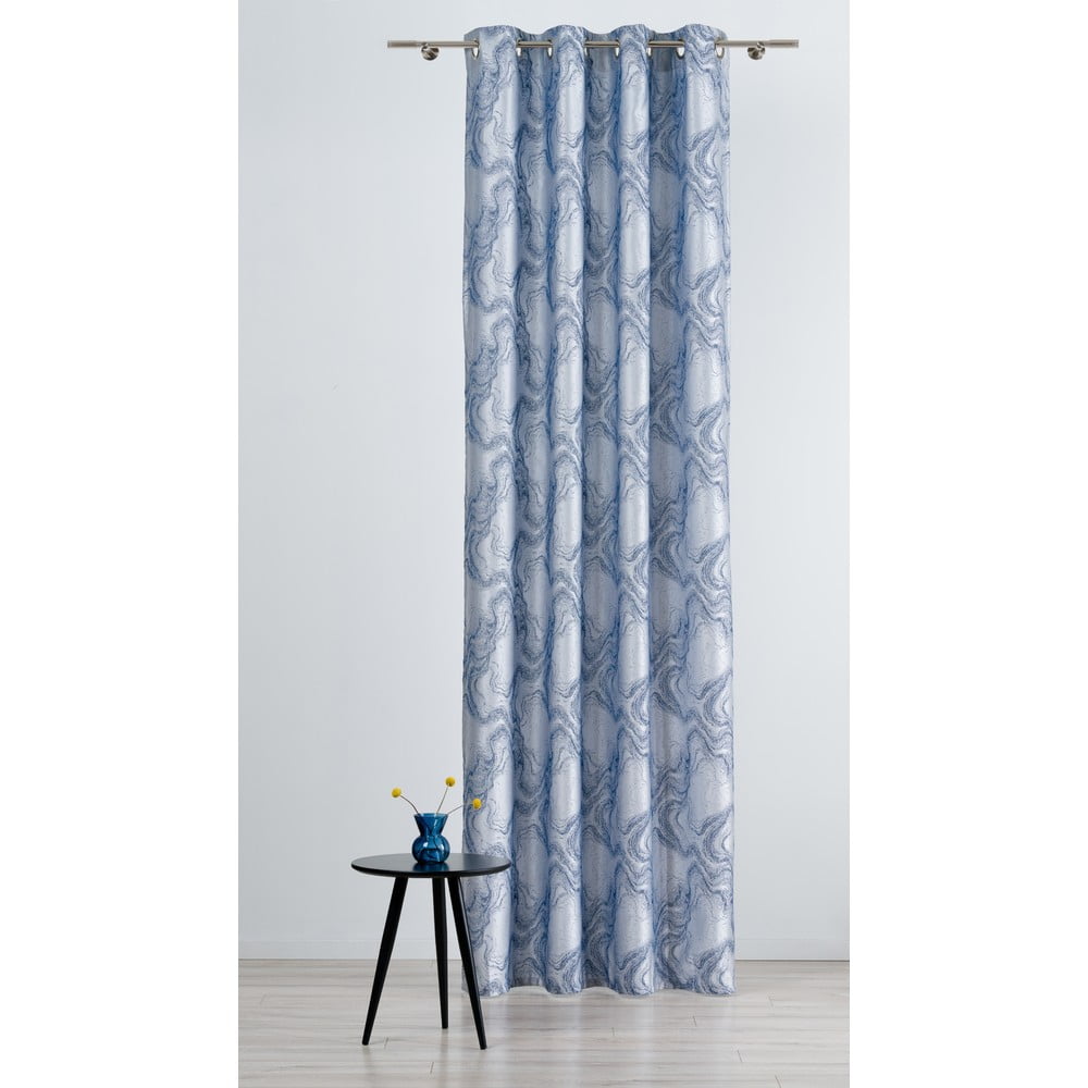 Kék-szürke függöny 140x260 cm Carra – Mendola Fabrics