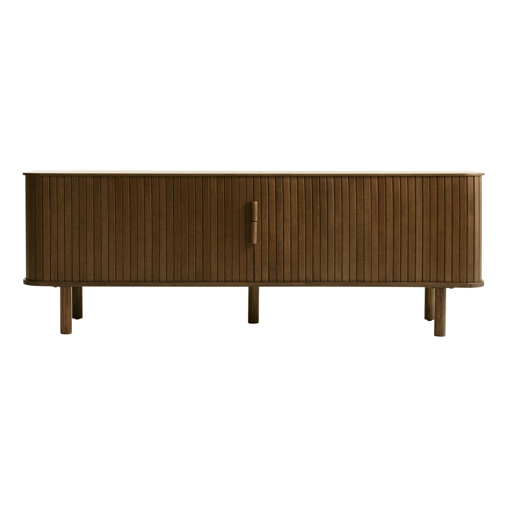 Barna TV-állvány tölgyfa dekorral 56x160 cm Cavo – Unique Furniture