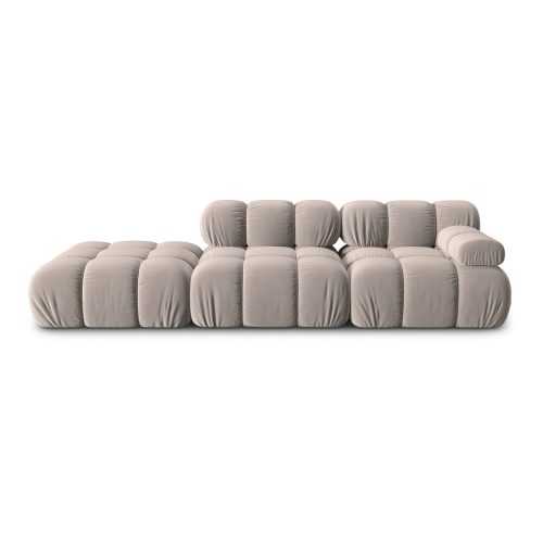 Bézs bársony kanapé 282 cm Bellis – Micadoni Home