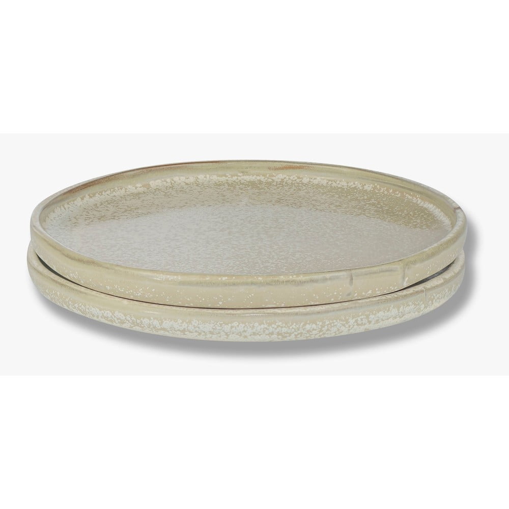 Bézs kő tányér készlet 2 db-os ø 20 cm Sand Grain – Mette Ditmer Denmark