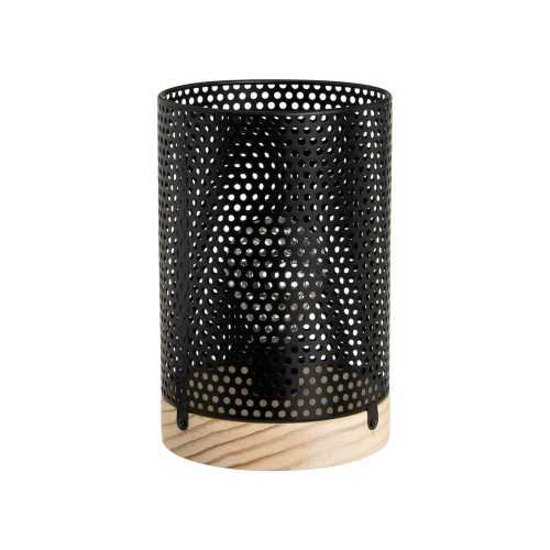 Fekete asztali lámpa fém búrával (magasság 20 cm) – Casa Selección