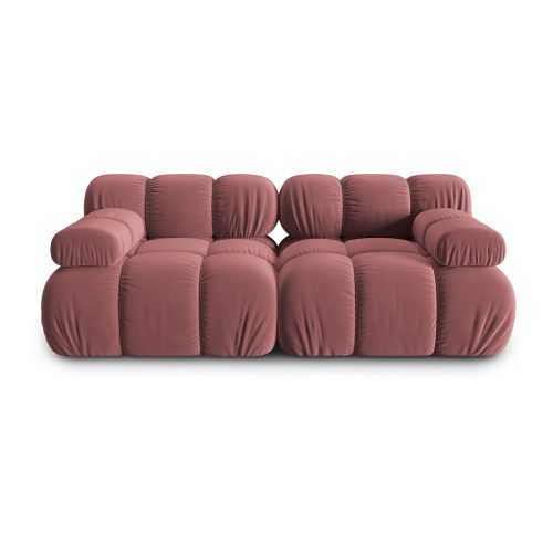 Rózsaszín bársony kanapé 188 cm Bellis – Micadoni Home