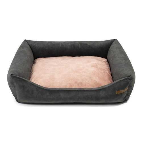 Rózsaszín-sötétszürke fekhely kutyáknak 85x105 cm SoftBED Eco XL – Rexproduct