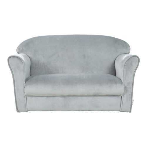 Világosszürke bársony gyerek kanapé 78 cm Lil Sofa – Roba