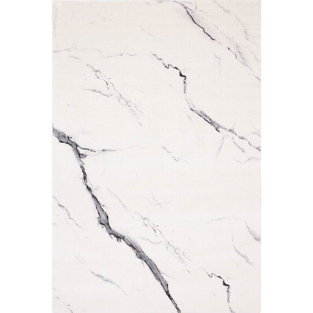 Krémszínű gyapjú szőnyeg 160x240 cm Marble – Agnella