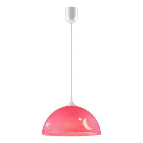 Rózsaszín gyerek lámpa üveg búrával ø 30 cm Day & Night – LAMKUR