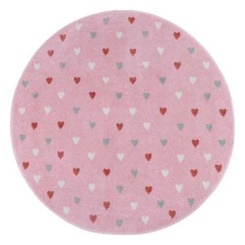 Rózsaszín gyerek szőnyeg ø 140 cm Little Hearts – Hanse Home