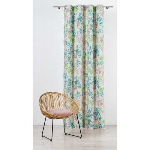 Zöld-bézs függöny 140x245 cm Serenity – Mendola Fabrics