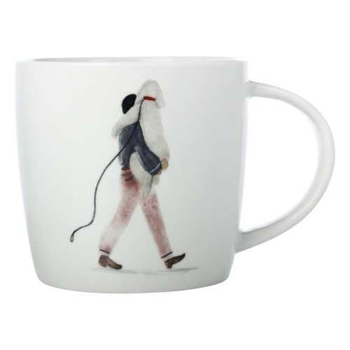 Fehér porcelán bögre 400 ml Walking The Dog – Maxwell & Williams