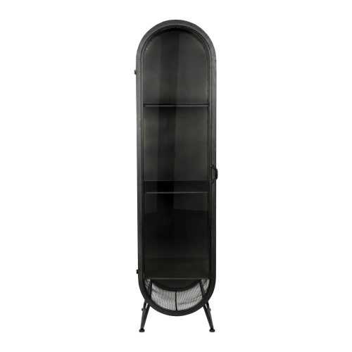 Fekete fém tálalószekrény 46x181 cm Oval – Dutchbone