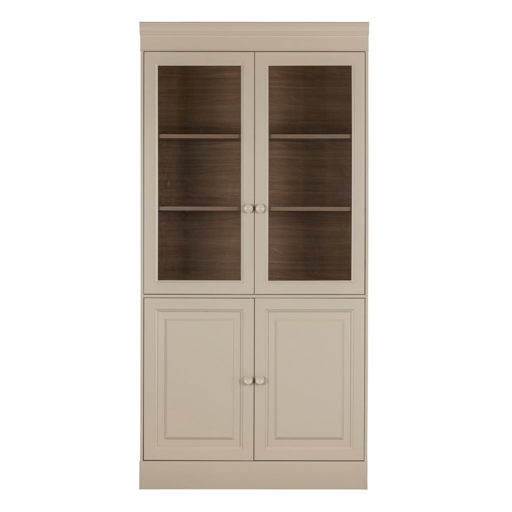 Krémszínű borovi fenyő tálalószekrény 105x215 cm Chow – vtwonen