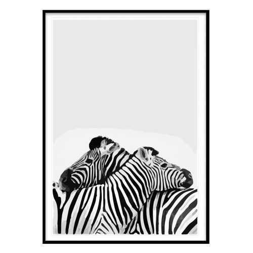 Poszter 20x30 cm Two Zebra – Piacenza Art