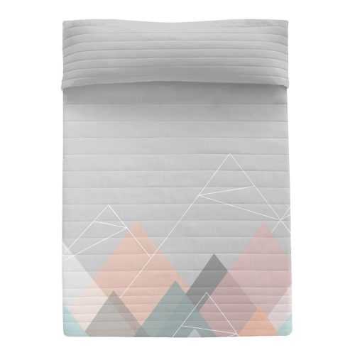 Rózsaszín-szürke pamut steppelt ágytakaró 180x260 cm Range – Blanc