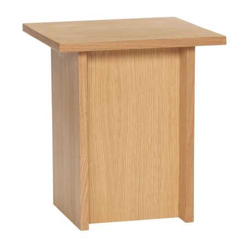 Tárolóasztal tölgyfa dekorral 35x35 cm Straight – Hübsch