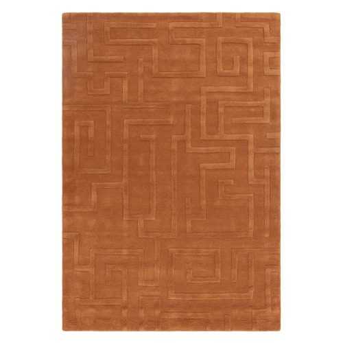 Téglavörös gyapjú szőnyeg 200x290 cm Maze – Asiatic Carpets