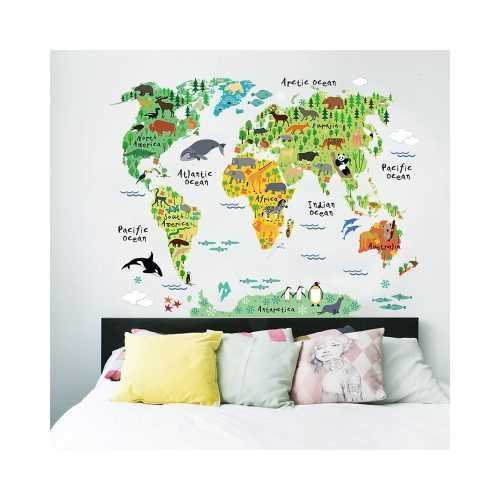 World Map gyerek falmatrica
