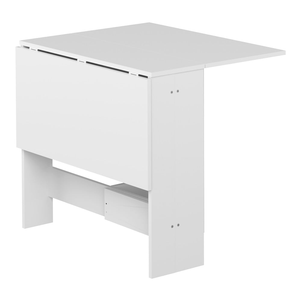 Bővíthető étkezőasztal fehér asztallappal 76x28 cm Papillon – TemaHome