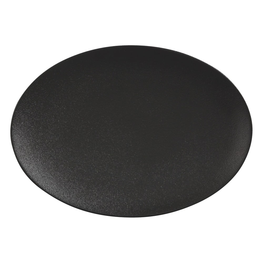 Fekete kerámia szervírozó tányér 22x30 cm Caviar – Maxwell & Williams