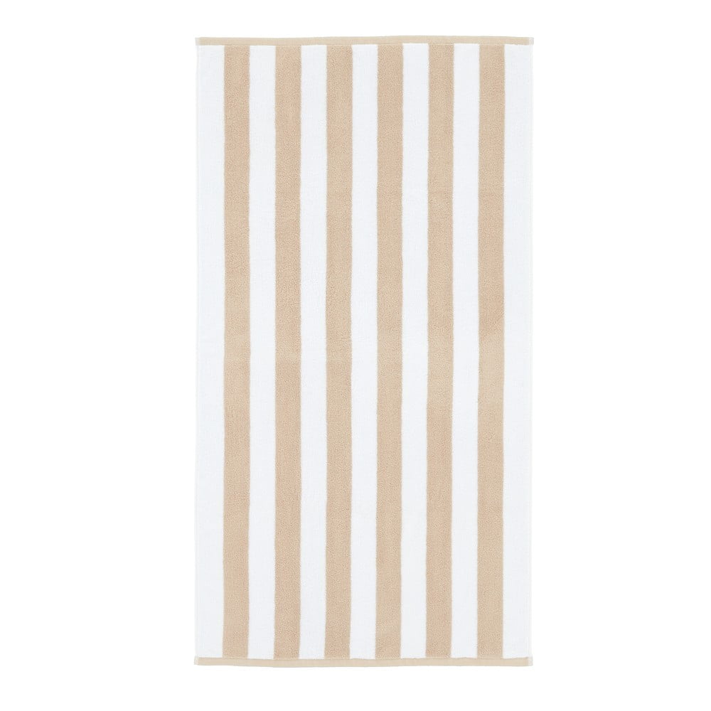Fehér-bézs pamut fürdőlepedő 70x120 cm – Bianca