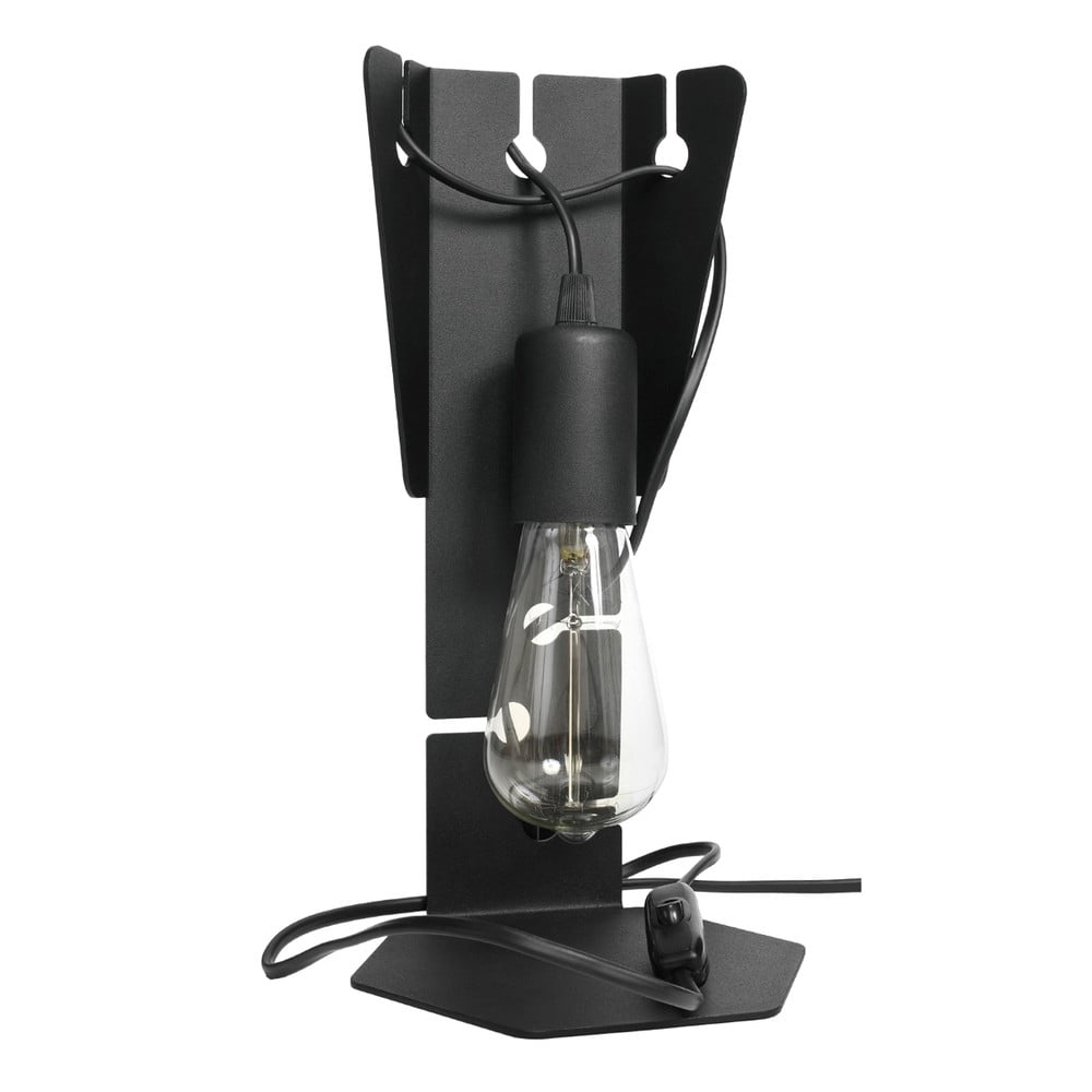 Fekete asztali lámpa (magasság 31 cm) Viking – Nice Lamps
