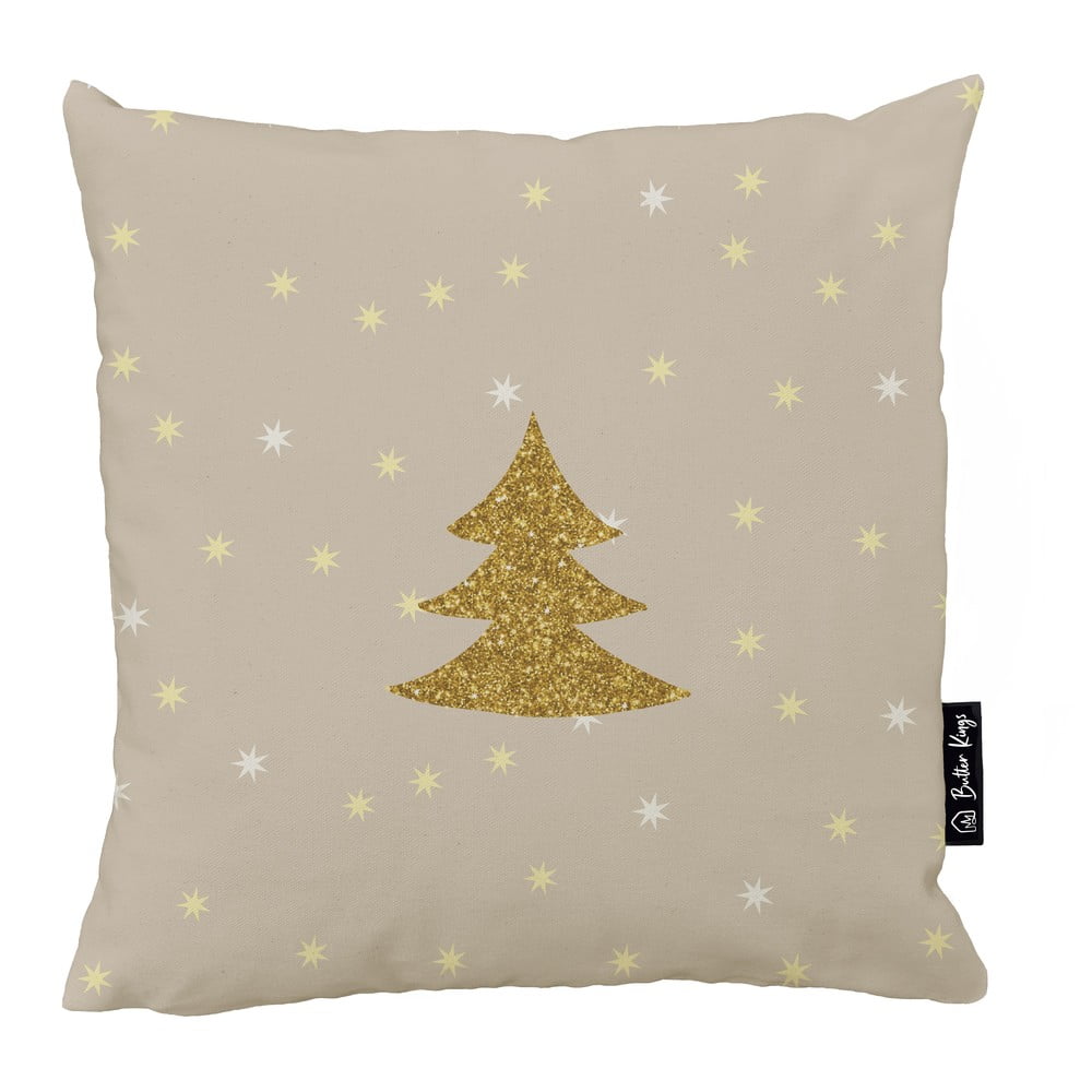 Párnahuzat karácsonyi mintával 45x45 cm Gold Tree – Butter Kings