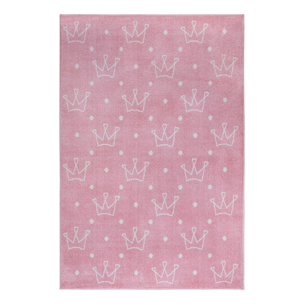Rózsaszín gyerek szőnyeg 160x235 cm Crowns – Hanse Home