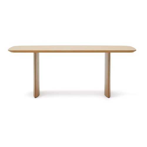 Natúr színű étkezőasztal tölgyfa dekorral 100x200 cm Litto – Kave Home