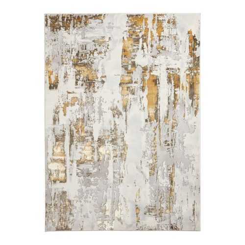 Világosszürke-aranyszínű szőnyeg 200x290 cm Apollo – Think Rugs