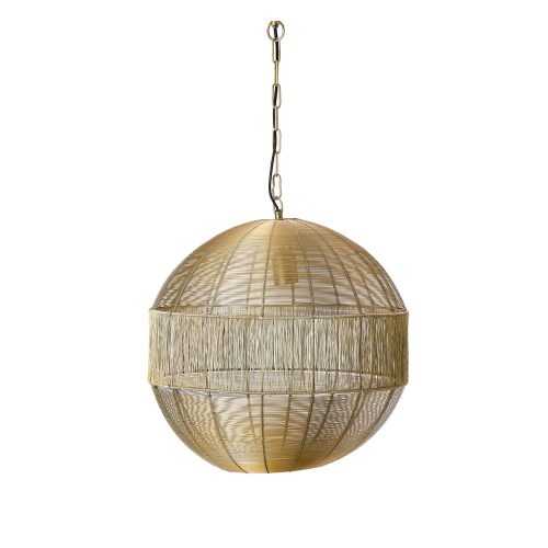 Aranyszínű függőlámpa fém búrával ø 45 cm Pilka – Light & Living