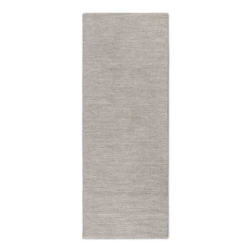 Bézs kézi szövésű gyapjúkeverék futószőnyeg 80x200 cm Pradesh Linen White – Elle Decoration