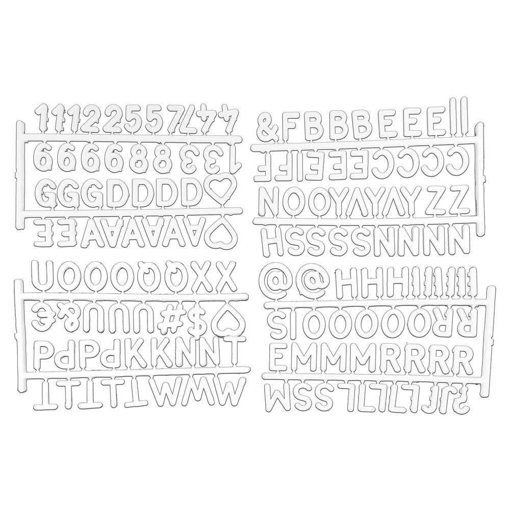 Fehér betűk rendszerezőkre 11.5x20x3 cm – Homéa