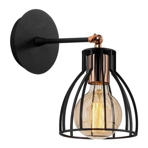 Fekete-bronzszínű fali lámpa ø 15 cm Kemah – Opviq lights
