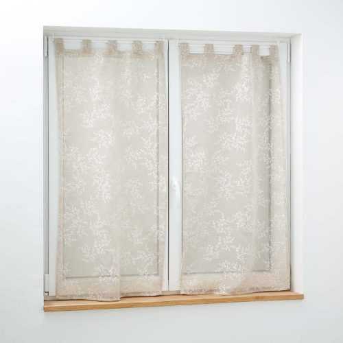 Világosbarna átlátszó függöny szett 2 db-os 60x90 cm Karla – douceur d'intérieur