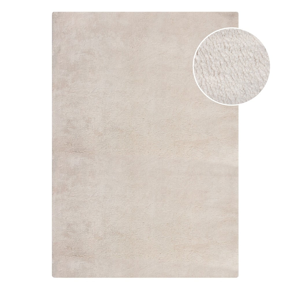 Krémszínű szintetikus szőrme szőnyeg 200x290 cm Faroe Wool Look Fur – Flair Rugs