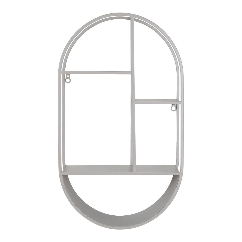 Világosszürke többszintes fém fali polc 35 cm Feira – House Nordic