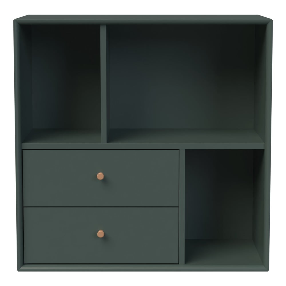 Sötétzöld fali könyvespolc 70x70 cm Z – Tenzo