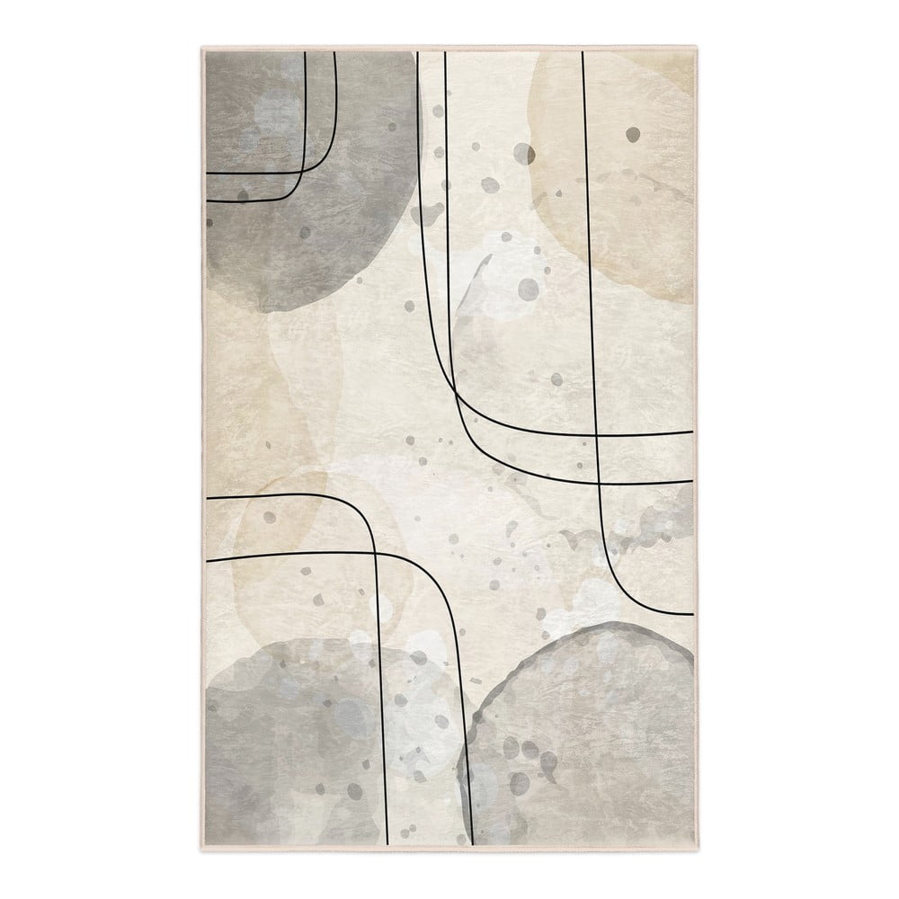 Szürke-krémszínű mosható szőnyeg 120x180 cm Simple Lines – Mila Home