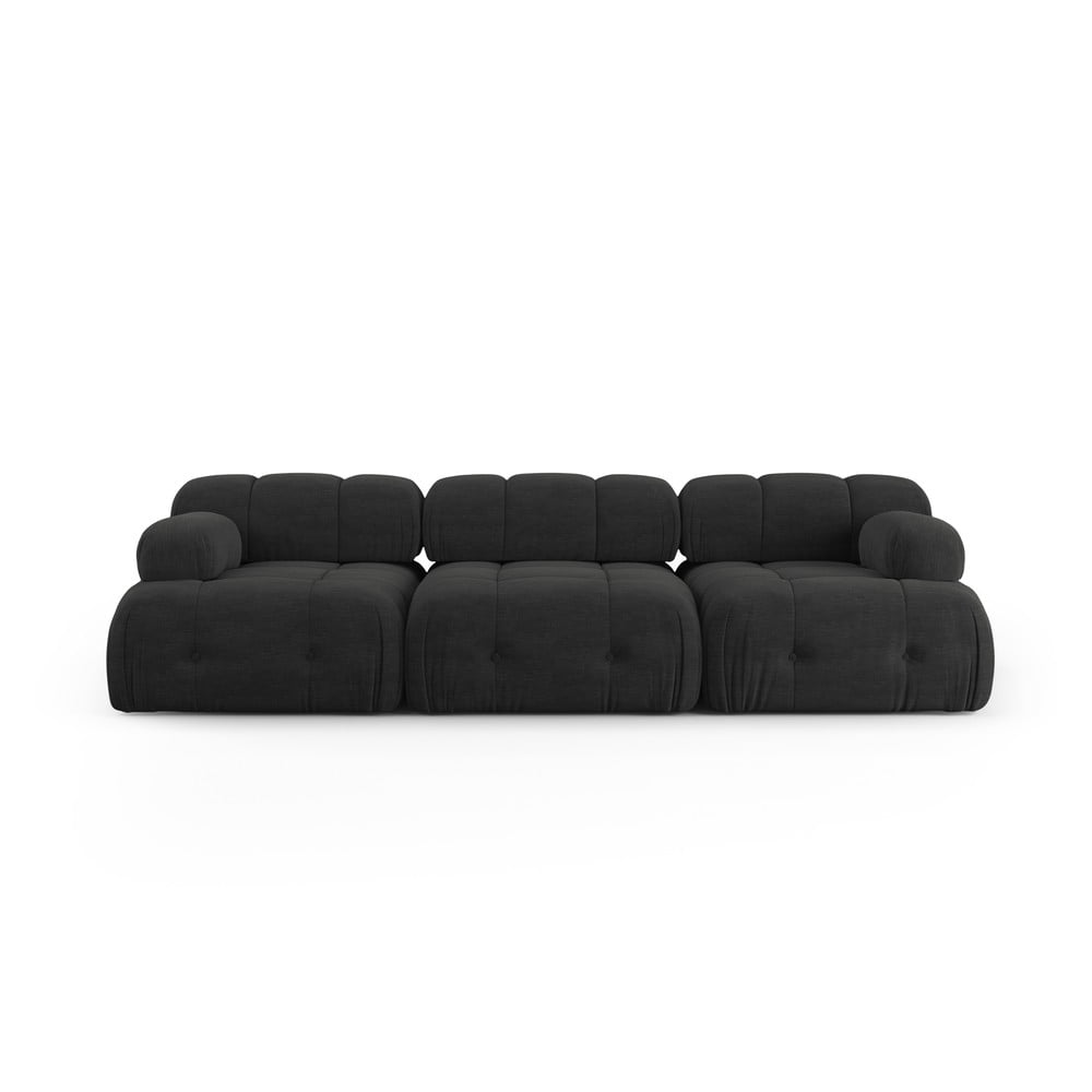 Fekete kanapé 288 cm Ferento – Cosmopolitan Design