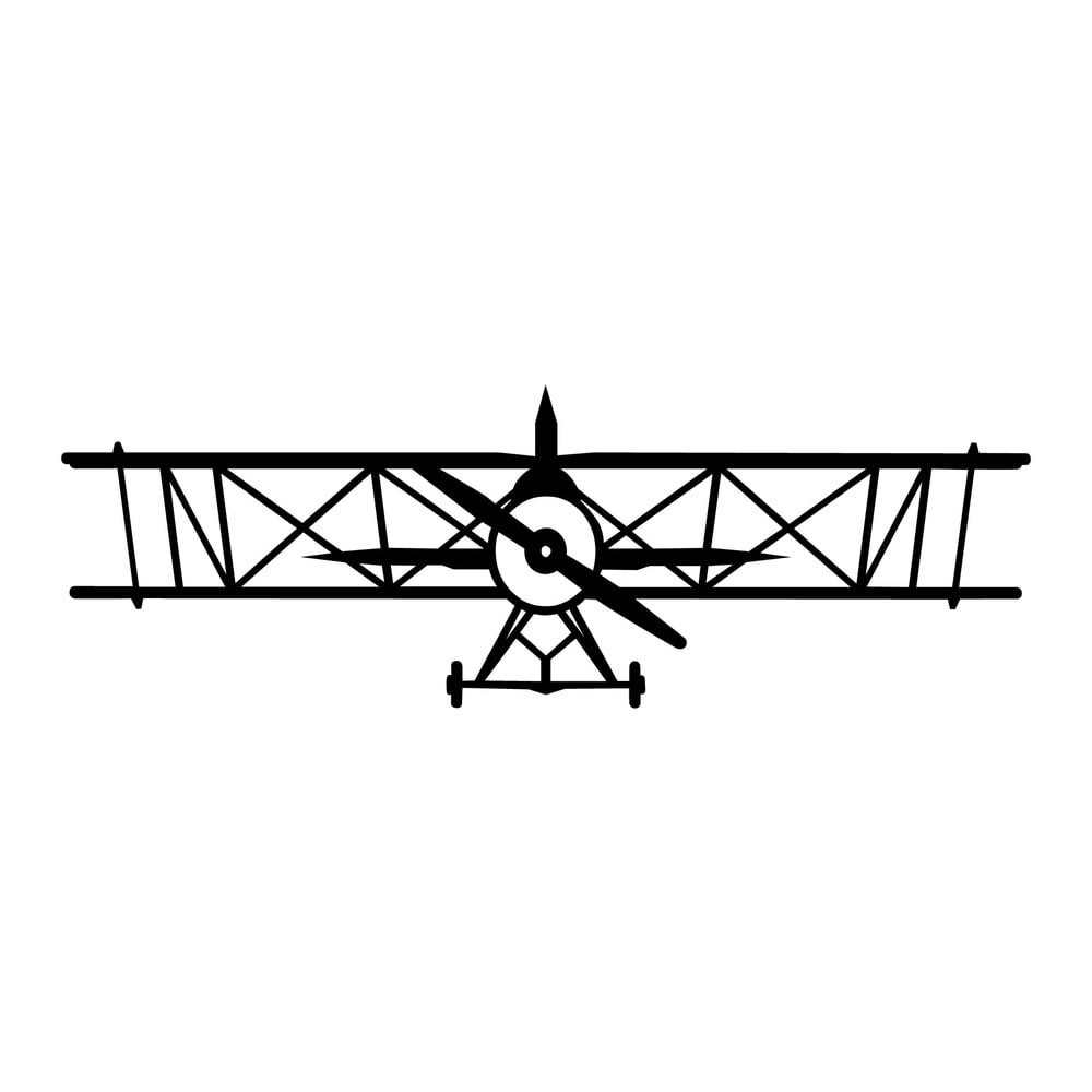 Plane fekete fali dekoráció - Wallity
