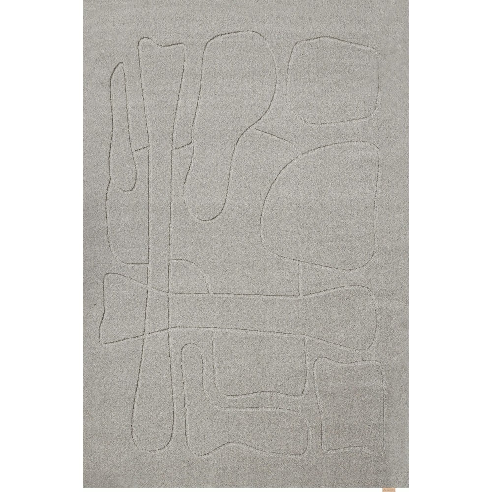 Szürke gyapjú szőnyeg 133x190 cm Morphic – Agnella
