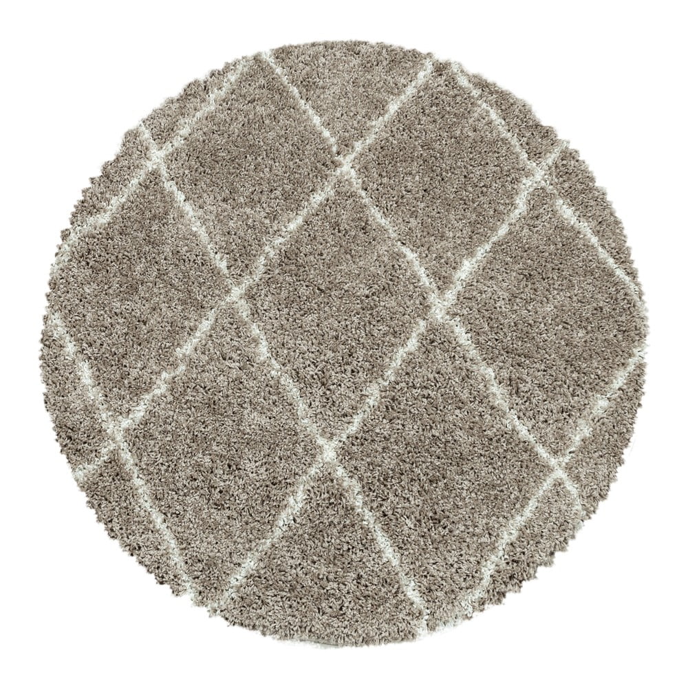 Világosbarna kerek szőnyeg ø 200 cm Alvor – Ayyildiz Carpets
