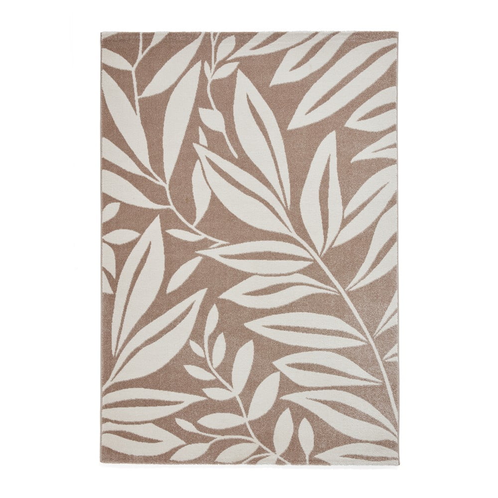 Világosbarna szőnyeg 80x150 cm Sorral Leaves  – Catherine Lansfield