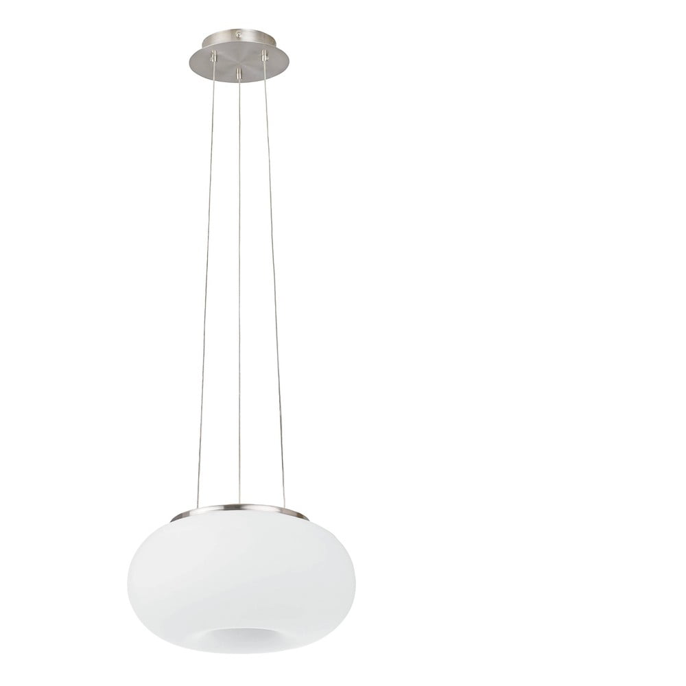 Fehér-ezüstszínű függőlámpa üveg búrával ø 28 cm OPTICA – EGLO