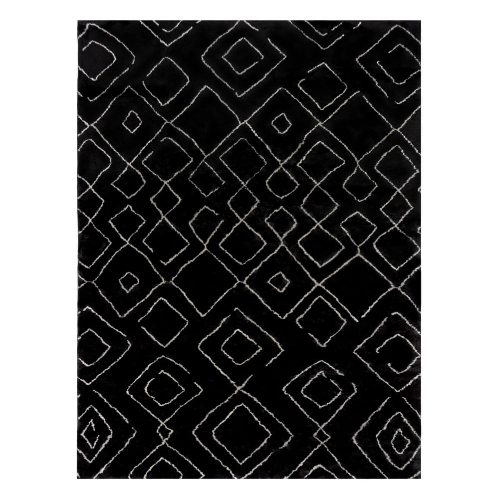 Fekete mosható szőnyeg 120x170 cm Imran – Flair Rugs