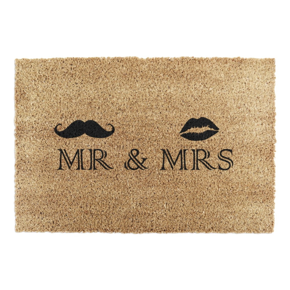 Kókuszrost lábtörlő 40x60 cm Mr and Mrs – Artsy Doormats
