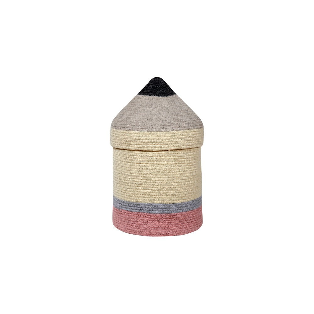 Textil játéktároló kosár ø 25x45 cm Pencil Large – Lorena Canals