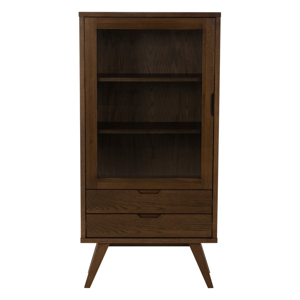 Barna tálalószekrény tölgyfa dekorral 72x145x36 cm A-Line – Actona