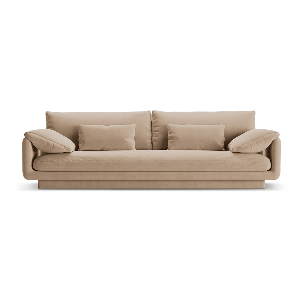 Bézs bársony kanapé 250 cm Torino – Micadoni